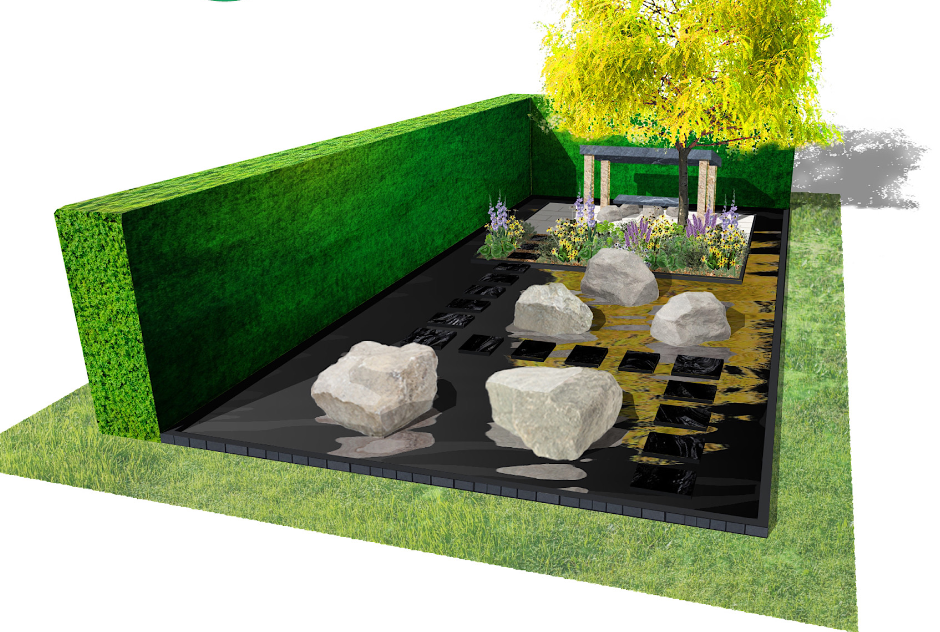 Melbourne International Flower and Garden Show, The Bam Stone Garden designed by Peter Doneg